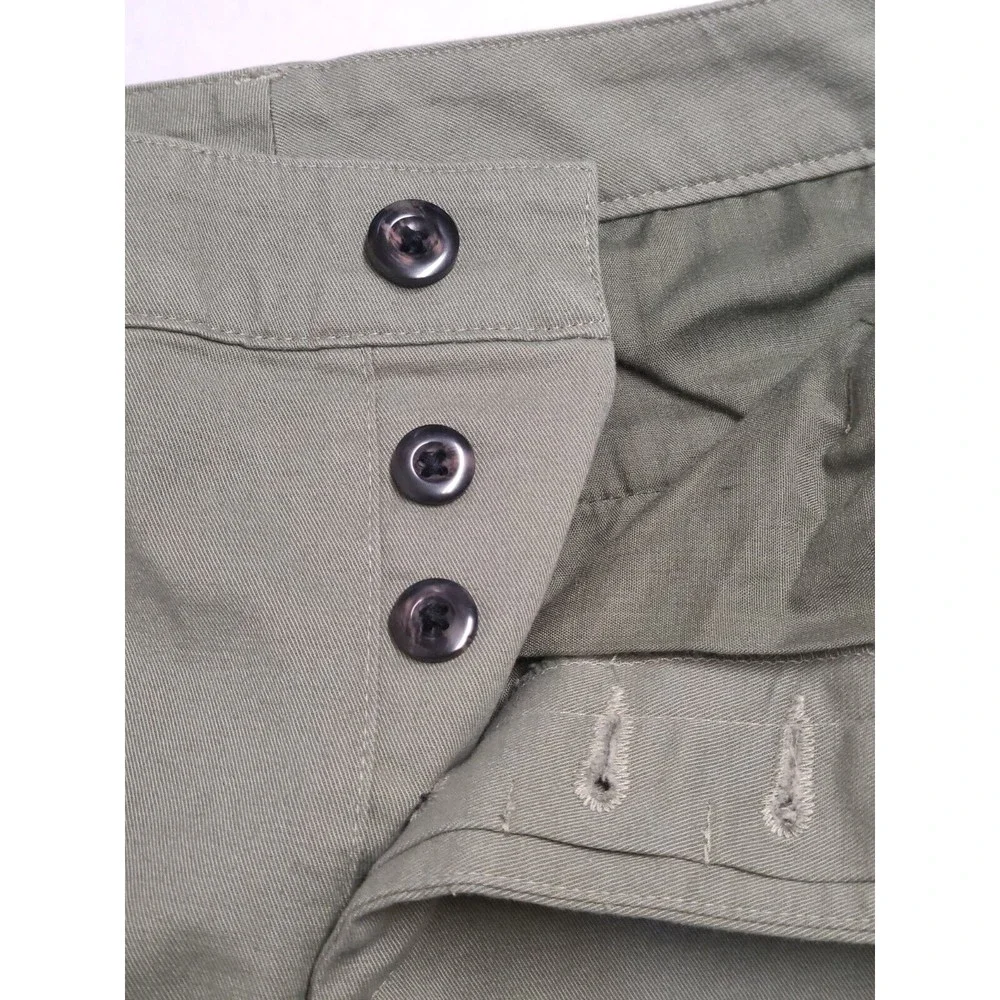 ASOS Chino Shorts Button Fly Womens 28" Waist Khaki Green New - Picture 6 of 10